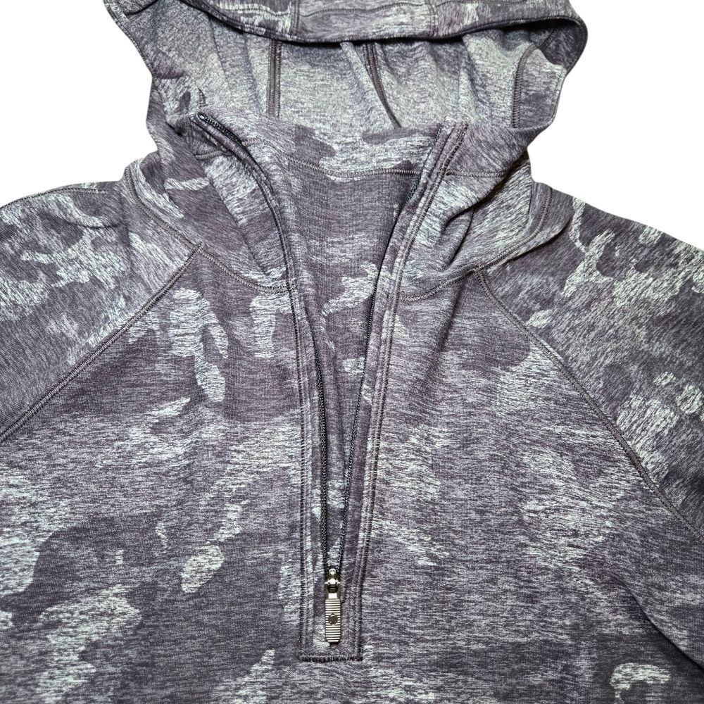 Lululemon Warm Stabilizer 1/2 Zip Hoodie Incognito Camo HTR Black - Picture 5 of 14